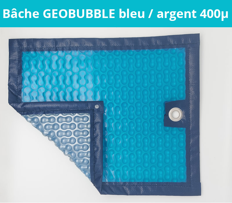 Bâche à bulles bleu / argent 400μ